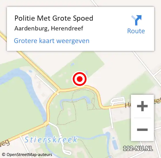 Locatie op kaart van de 112 melding: Politie Met Grote Spoed Naar Aardenburg, Herendreef op 11 december 2022 20:05