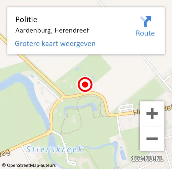 Locatie op kaart van de 112 melding: Politie Aardenburg, Herendreef op 11 december 2022 20:07