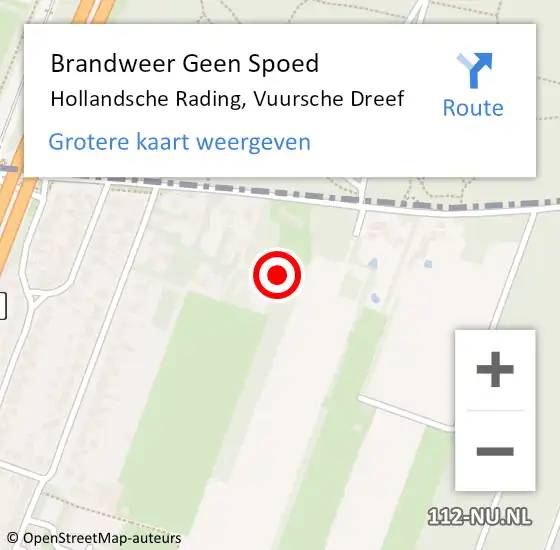 Locatie op kaart van de 112 melding: Brandweer Geen Spoed Naar Hollandsche Rading, Vuursche Dreef op 12 december 2022 05:26