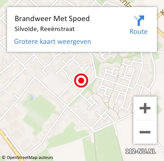 Locatie op kaart van de 112 melding: Brandweer Met Spoed Naar Silvolde, Reeënstraat op 12 december 2022 11:17