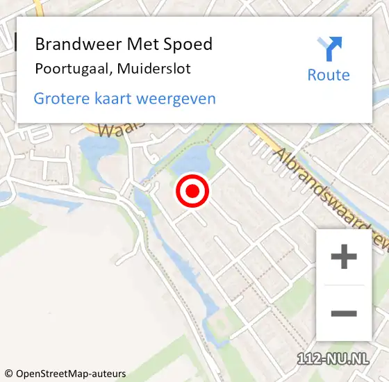 Locatie op kaart van de 112 melding: Brandweer Met Spoed Naar Poortugaal, Muiderslot op 12 december 2022 12:13