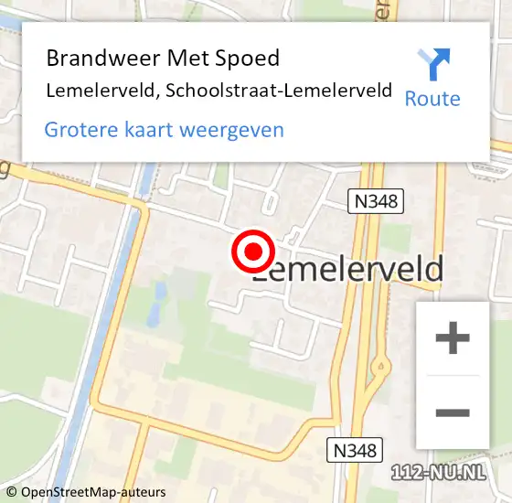 Locatie op kaart van de 112 melding: Brandweer Met Spoed Naar Lemelerveld, Schoolstraat-Lemelerveld op 12 december 2022 19:20
