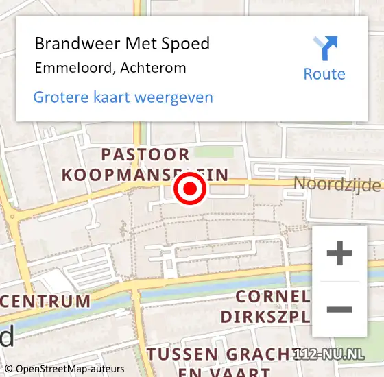 Locatie op kaart van de 112 melding: Brandweer Met Spoed Naar Emmeloord, Achterom op 12 december 2022 20:23