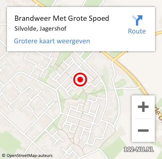 Locatie op kaart van de 112 melding: Brandweer Met Grote Spoed Naar Silvolde, Jagershof op 13 december 2022 18:55