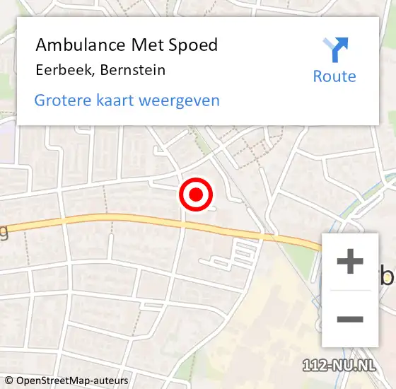 Locatie op kaart van de 112 melding: Ambulance Met Spoed Naar Eerbeek, Bernstein op 13 december 2022 20:16