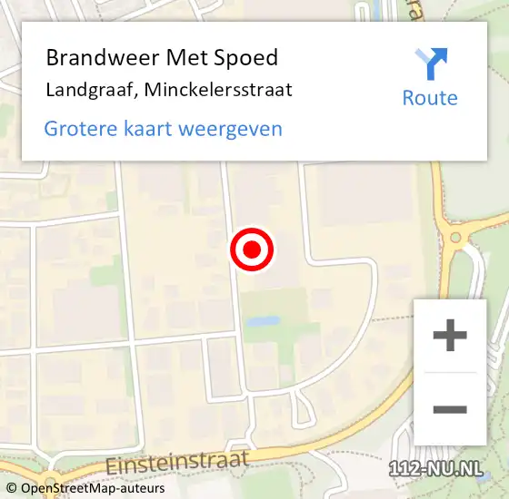 Locatie op kaart van de 112 melding: Brandweer Met Spoed Naar Landgraaf, Minckelersstraat op 13 december 2022 23:08