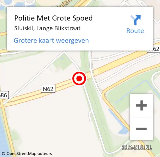 Locatie op kaart van de 112 melding: Politie Met Grote Spoed Naar Sluiskil, Lange Blikstraat op 14 december 2022 07:51