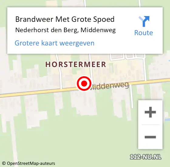 Locatie op kaart van de 112 melding: Brandweer Met Grote Spoed Naar Nederhorst den Berg, Middenweg op 14 december 2022 10:50