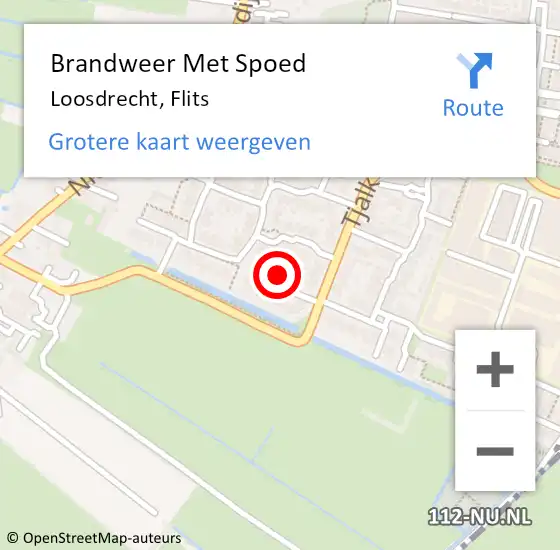 Locatie op kaart van de 112 melding: Brandweer Met Spoed Naar Loosdrecht, Flits op 14 december 2022 19:23