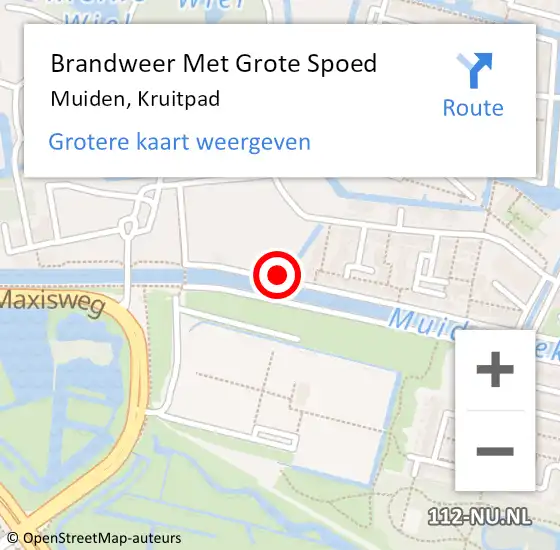 Locatie op kaart van de 112 melding: Brandweer Met Grote Spoed Naar Muiden, Kruitpad op 15 december 2022 06:13