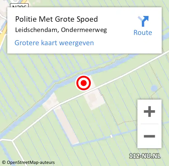 Locatie op kaart van de 112 melding: Politie Met Grote Spoed Naar Leidschendam, Ondermeerweg op 15 december 2022 18:57