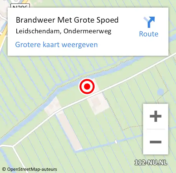 Locatie op kaart van de 112 melding: Brandweer Met Grote Spoed Naar Leidschendam, Ondermeerweg op 15 december 2022 18:58