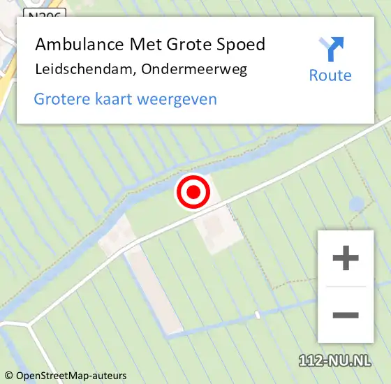 Locatie op kaart van de 112 melding: Ambulance Met Grote Spoed Naar Leidschendam, Ondermeerweg op 15 december 2022 19:12