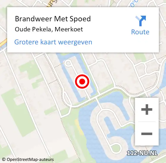 Locatie op kaart van de 112 melding: Brandweer Met Spoed Naar Oude Pekela, Meerkoet op 15 december 2022 20:24