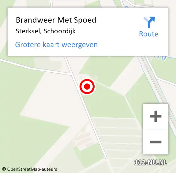 Locatie op kaart van de 112 melding: Brandweer Met Spoed Naar Sterksel, Schoordijk op 16 december 2022 05:00