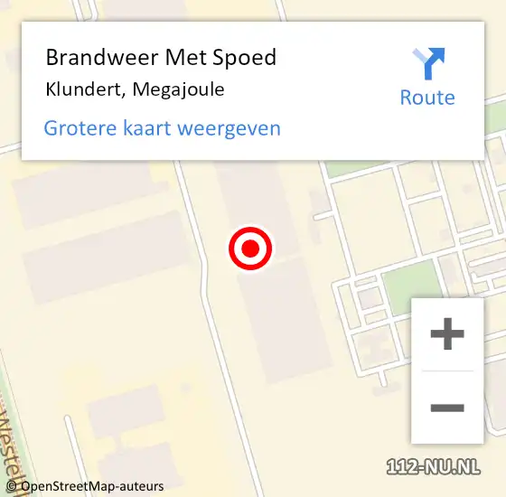 Locatie op kaart van de 112 melding: Brandweer Met Spoed Naar Klundert, Megajoule op 16 december 2022 10:04