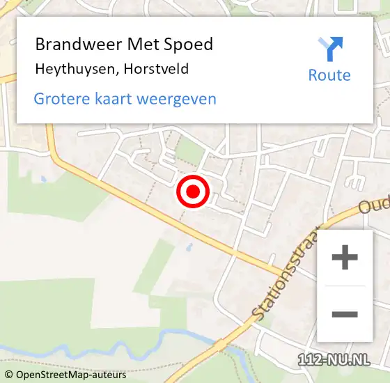 Locatie op kaart van de 112 melding: Brandweer Met Spoed Naar Heythuysen, Horstveld op 16 december 2022 20:24