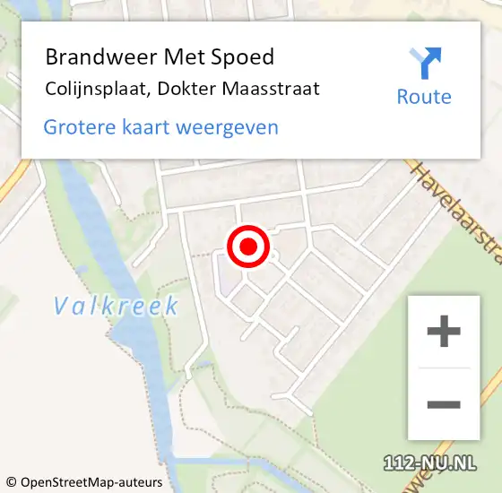 Locatie op kaart van de 112 melding: Brandweer Met Spoed Naar Colijnsplaat, Dokter Maasstraat op 17 december 2022 07:15