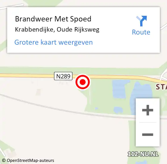 Locatie op kaart van de 112 melding: Brandweer Met Spoed Naar Krabbendijke, Oude Rijksweg op 17 december 2022 13:04