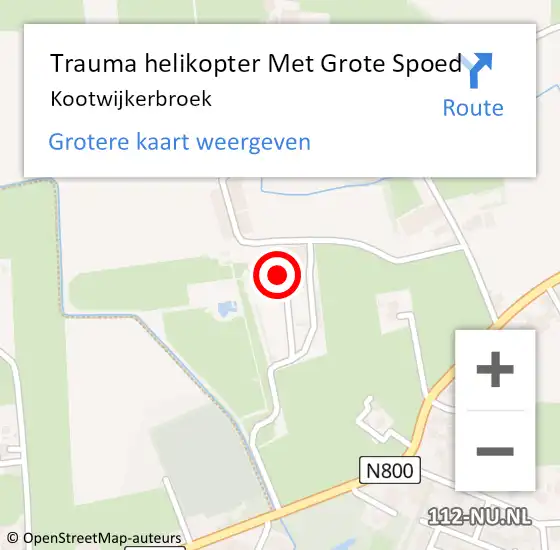 Locatie op kaart van de 112 melding: Trauma helikopter Met Grote Spoed Naar Kootwijkerbroek op 17 december 2022 19:47