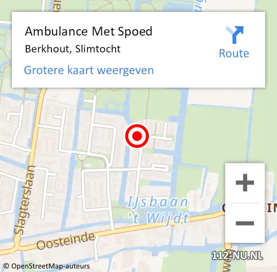 Locatie op kaart van de 112 melding: Ambulance Met Spoed Naar Berkhout, Slimtocht op 18 december 2022 11:32