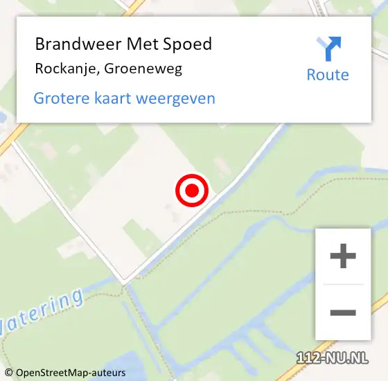 Locatie op kaart van de 112 melding: Brandweer Met Spoed Naar Rockanje, Groeneweg op 18 december 2022 12:34