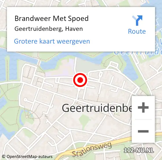 Locatie op kaart van de 112 melding: Brandweer Met Spoed Naar Geertruidenberg, Haven op 8 augustus 2014 20:20