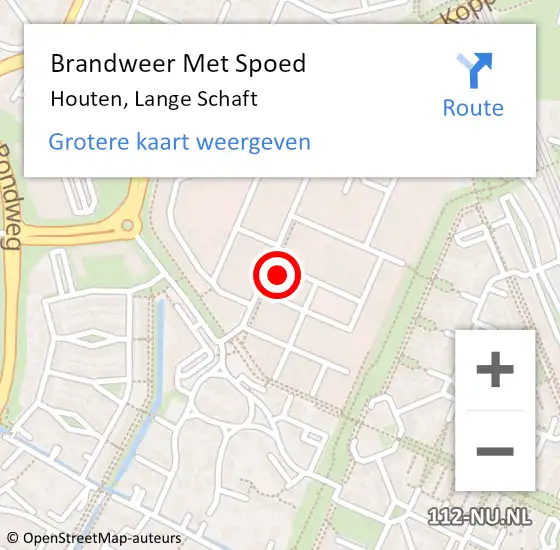 Locatie op kaart van de 112 melding: Brandweer Met Spoed Naar Houten, Lange Schaft op 18 december 2022 16:37