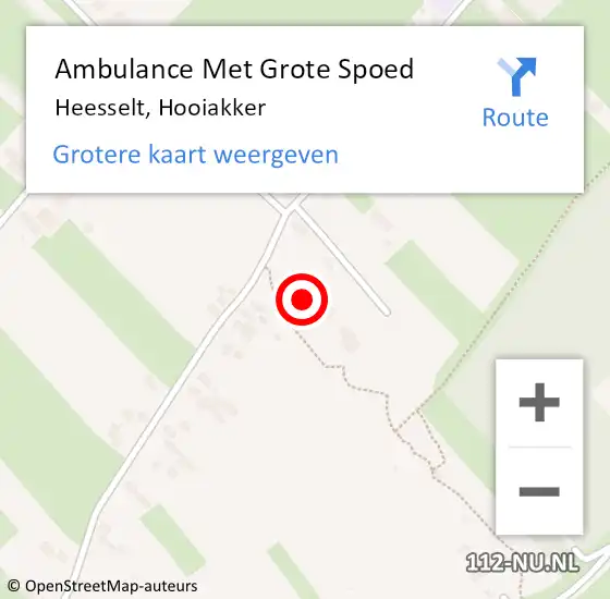 Locatie op kaart van de 112 melding: Ambulance Met Grote Spoed Naar Heesselt, Hooiakker op 18 december 2022 16:54