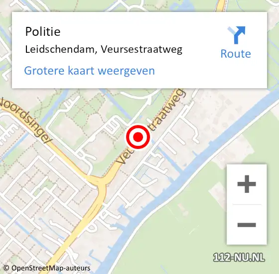 Locatie op kaart van de 112 melding: Politie Leidschendam, Veursestraatweg op 9 september 2013 09:16