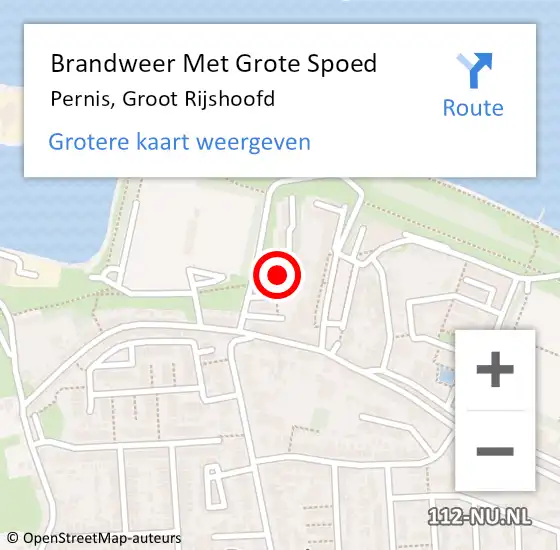 Locatie op kaart van de 112 melding: Brandweer Met Grote Spoed Naar Pernis, Groot Rijshoofd op 19 december 2022 15:37