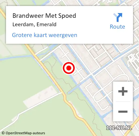 Locatie op kaart van de 112 melding: Brandweer Met Spoed Naar Leerdam, Emerald op 19 december 2022 16:33