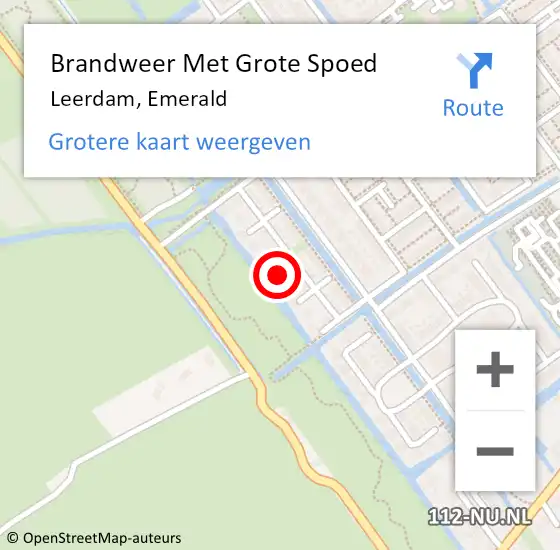 Locatie op kaart van de 112 melding: Brandweer Met Grote Spoed Naar Leerdam, Emerald op 19 december 2022 16:44