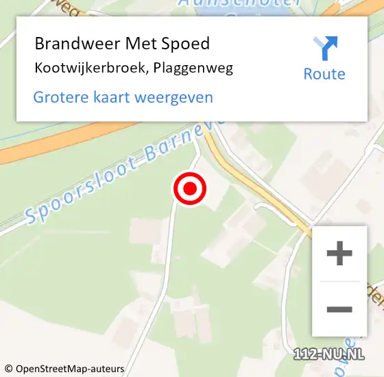 Locatie op kaart van de 112 melding: Brandweer Met Spoed Naar Kootwijkerbroek, Plaggenweg op 19 december 2022 19:39