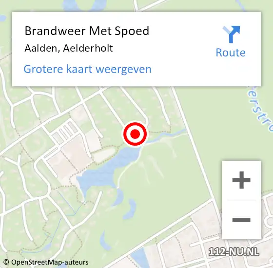 Locatie op kaart van de 112 melding: Brandweer Met Spoed Naar Aalden, Aelderholt op 19 december 2022 20:12