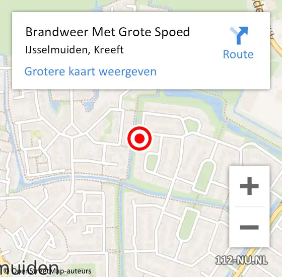 Locatie op kaart van de 112 melding: Brandweer Met Grote Spoed Naar IJsselmuiden, Kreeft op 19 december 2022 20:39