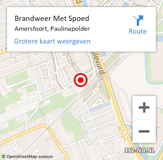 Locatie op kaart van de 112 melding: Brandweer Met Spoed Naar Amersfoort, Paulinapolder op 19 december 2022 21:52