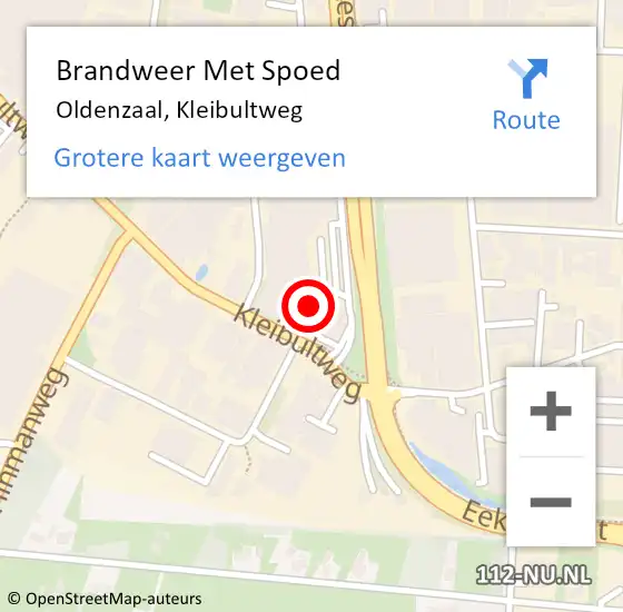 Locatie op kaart van de 112 melding: Brandweer Met Spoed Naar Oldenzaal, Kleibultweg op 20 december 2022 17:25