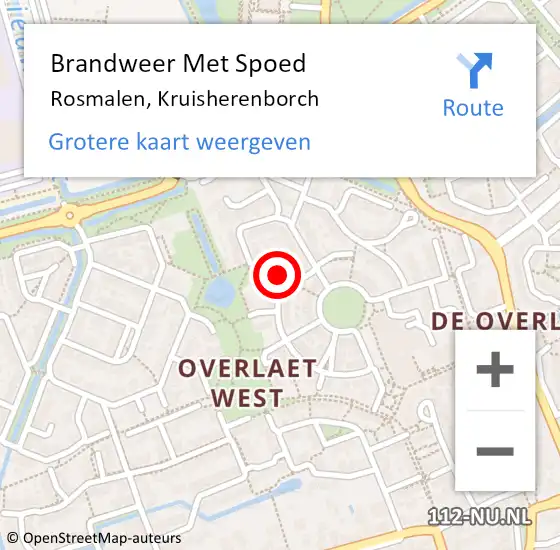 Locatie op kaart van de 112 melding: Brandweer Met Spoed Naar Rosmalen, Kruisherenborch op 20 december 2022 22:56