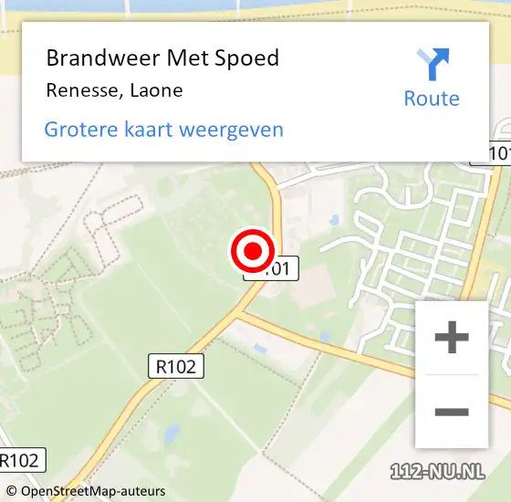 Locatie op kaart van de 112 melding: Brandweer Met Spoed Naar Renesse, Laone op 21 december 2022 04:23