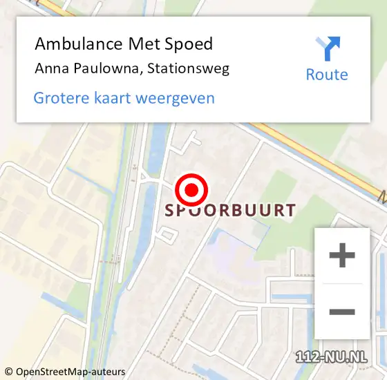 Locatie op kaart van de 112 melding: Ambulance Met Spoed Naar Anna Paulowna, Stationsweg op 21 december 2022 07:14