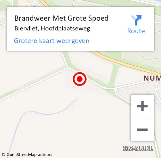 Locatie op kaart van de 112 melding: Brandweer Met Grote Spoed Naar Biervliet, Hoofdplaatseweg op 21 december 2022 17:28