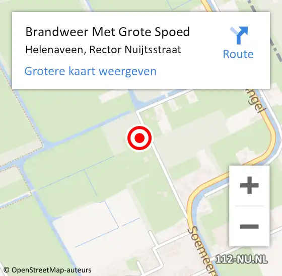 Locatie op kaart van de 112 melding: Brandweer Met Grote Spoed Naar Helenaveen, Rector Nuijtsstraat op 21 december 2022 18:12