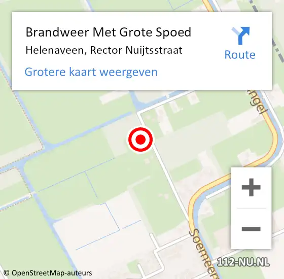 Locatie op kaart van de 112 melding: Brandweer Met Grote Spoed Naar Helenaveen, Rector Nuijtsstraat op 21 december 2022 18:22