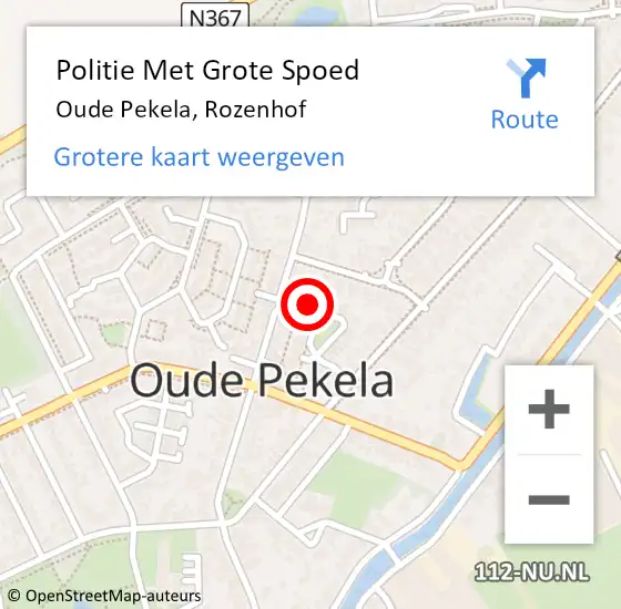 Locatie op kaart van de 112 melding: Politie Met Grote Spoed Naar Oude Pekela, Rozenhof op 21 december 2022 22:50