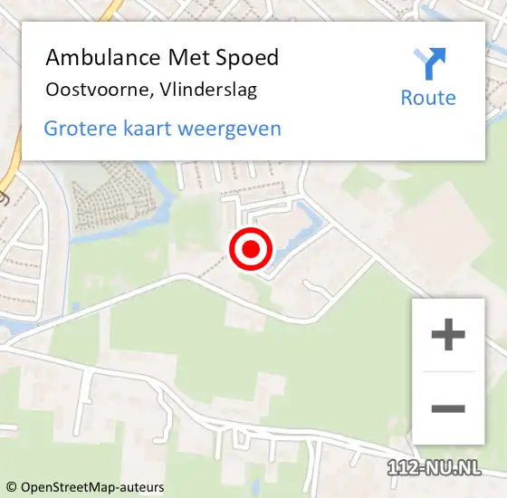 Locatie op kaart van de 112 melding: Ambulance Met Spoed Naar Oostvoorne, Vlinderslag op 22 december 2022 06:43