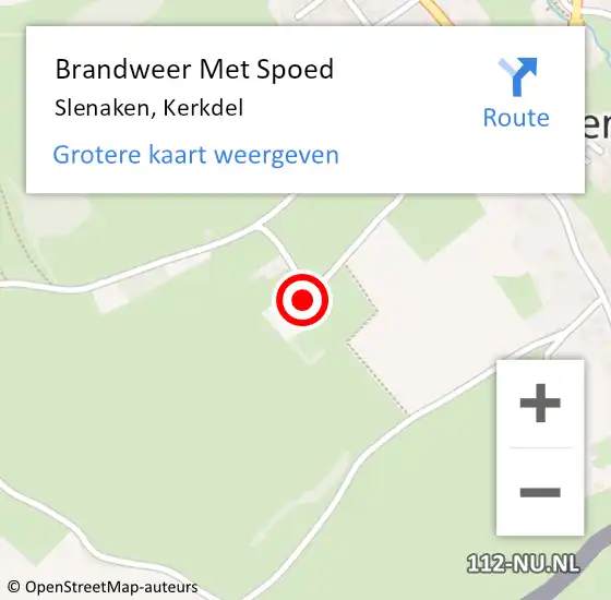 Locatie op kaart van de 112 melding: Brandweer Met Spoed Naar Slenaken, Kerkdel op 22 december 2022 07:21