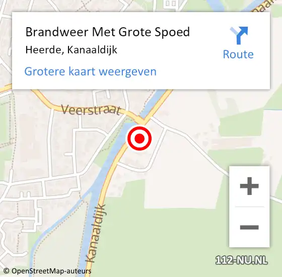 Locatie op kaart van de 112 melding: Brandweer Met Grote Spoed Naar Heerde, Kanaaldijk op 22 december 2022 09:42