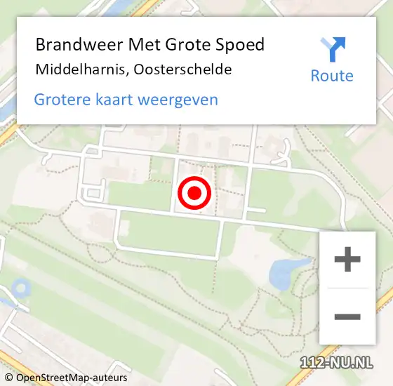 Locatie op kaart van de 112 melding: Brandweer Met Grote Spoed Naar Middelharnis, Oosterschelde op 22 december 2022 16:35