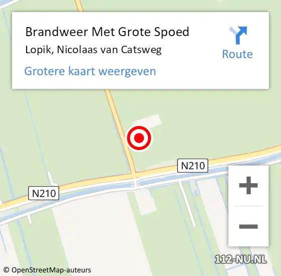 Locatie op kaart van de 112 melding: Brandweer Met Grote Spoed Naar Lopik, Nicolaas van Catsweg op 22 december 2022 21:02